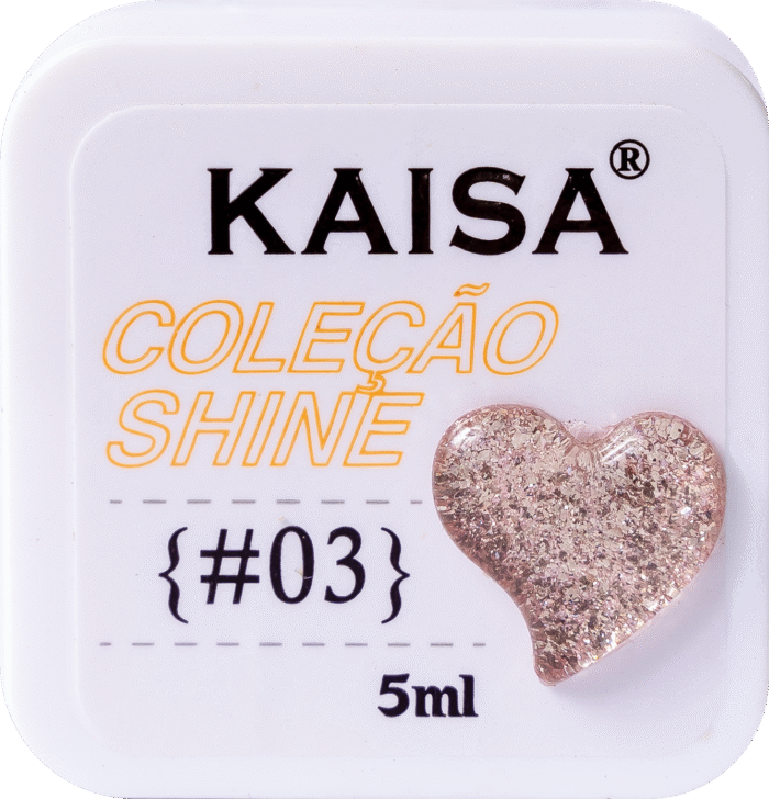 Glitter em Gel Shine Kaisa #3 Rosé - Imagem 2