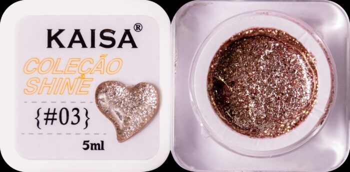 Glitter em Gel Shine Kaisa #3 Rosé - Imagem 1