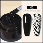 Gel Paint Preto 002 - Born Pretty