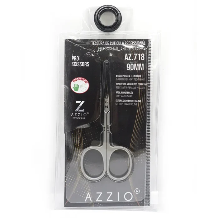 Tesoura Profissional para Cutícula Azzio - AZ 718 Para Canhoto - Imagem 4
