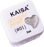 Glitter em Gel Shine Kaisa #1 Prata - Imagem 3