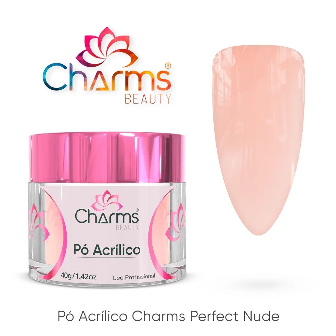 Perfect-Nude Pó Acrílico Charms Beauty - Perfect Nude - 40g - Imagem 1